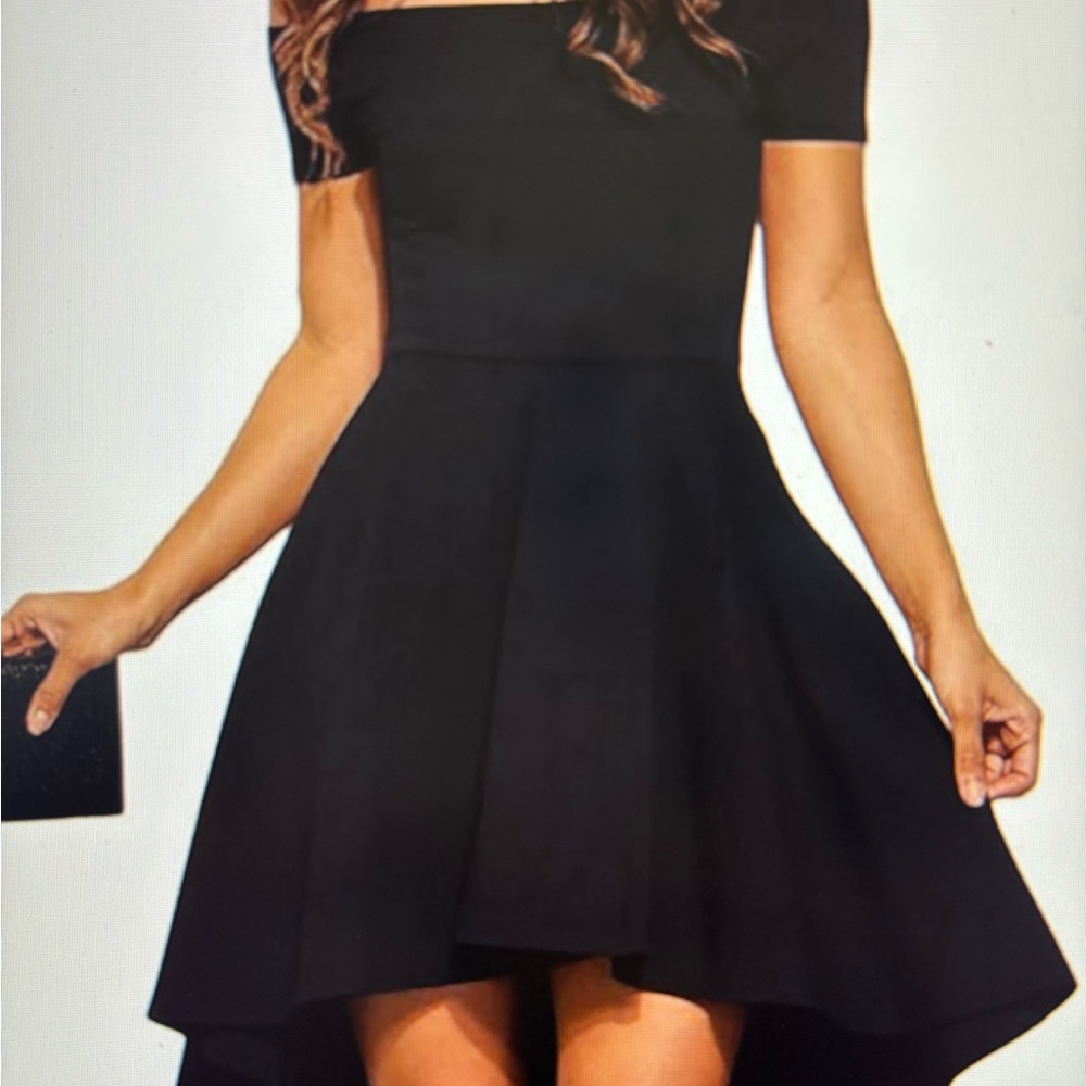 Elegant Black Off-Shoulder Dress